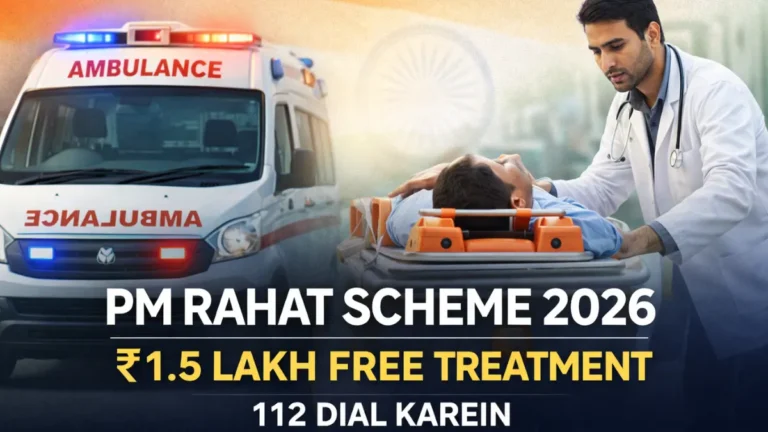 PM RAHAT Scheme के तहत दुर्घटना में ₹1.5 लाख का मुफ्त में 7 दिन तक मिलेगी पूरी अस्पताल सुविधा